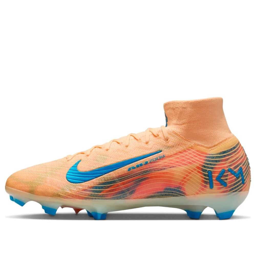 Nike Mercurial Superfly 9 Academy KM Soccer Cleats Size 5 Youth Kids Orange Blue